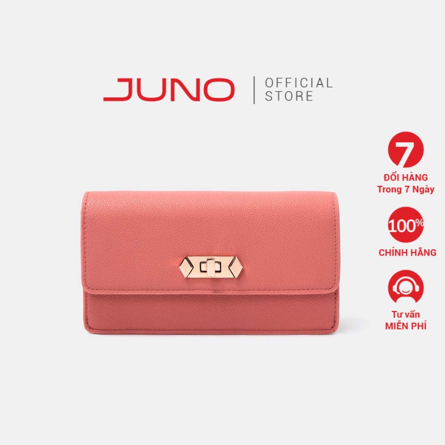 Ví Nữ Thời Trang JUNO Phối Hiệu Ứng Khóa Vàng VI138