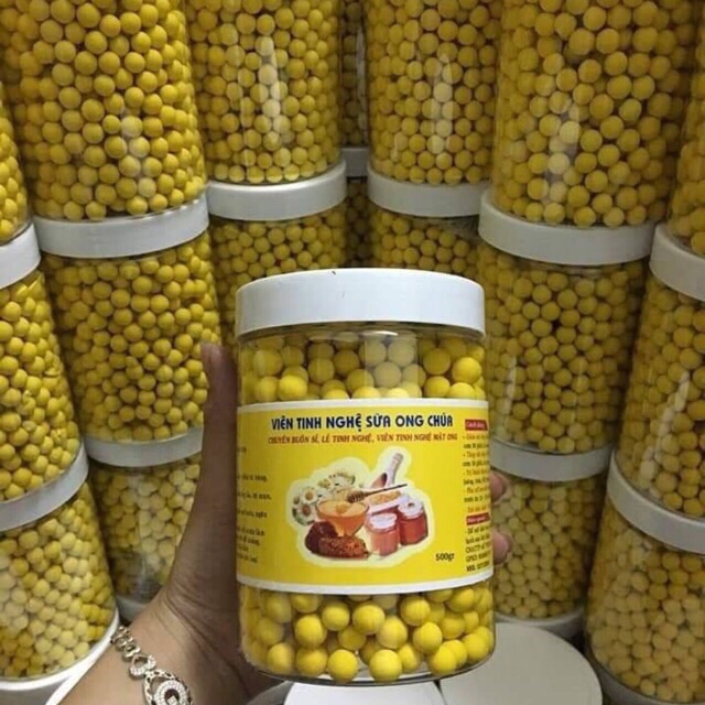 Viên tinh bột nghệ mật ong sữa ong chúa  (Lọ 500gr) | BigBuy360 - bigbuy360.vn