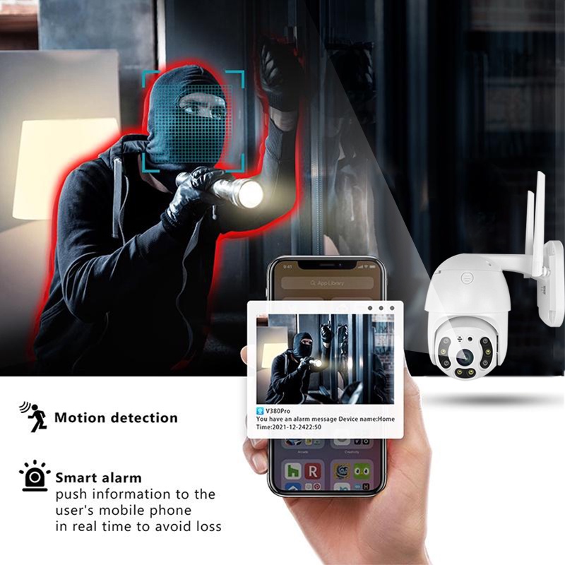 Camera An Ninh V380 HD 1080P IP CCTV, Kết Nối Wifi, Chống Thấm Nước, Hỗ Trợ Quay Ban Đêm