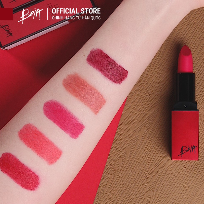 Son Thỏi Lì Bbia Last Lipstick Version 1- 05 Powerful (Màu Đỏ Mận) 3.5g - Bbia Official Store