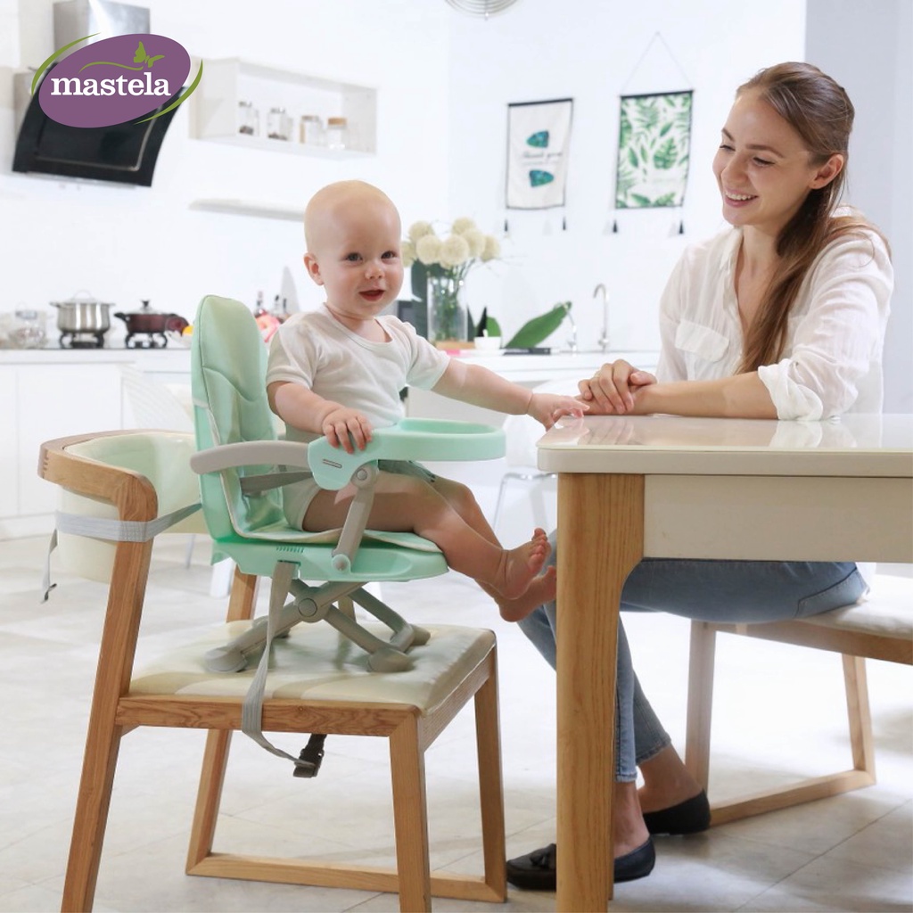 Ghế ăn dặm có nệm, điều chỉnh độ cao, gấp gọn cho bé đi du lịch Mastela 1013 thiết kế gọn nhẹ, an toàn cho bé