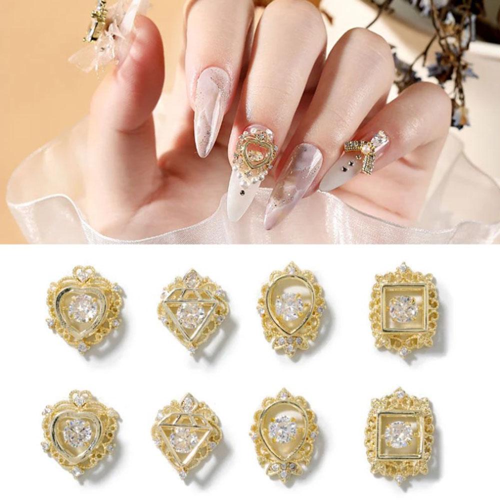 Móng Tay DYRUIDOJ Trang Trí Nghệ Thuật|Mặt Dây Chuyền Hợp Kim Hình Trái Tim Thời Trang|Phụ Kiện Làm Móng Nghệ Thuật