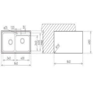 Chậu rửa bát inox cao cấp Teka STAGE 2B