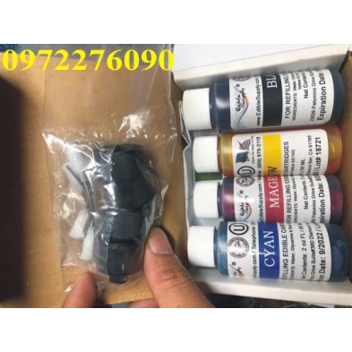 bộ mực in thực phẩm làm bánh ăn được