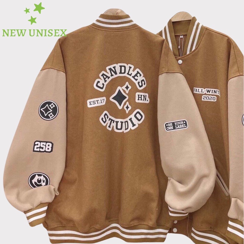 Áo Khoác Bomber form rộng Unisex chất nỉ dày dặn ( nam nữ đều mặc được )