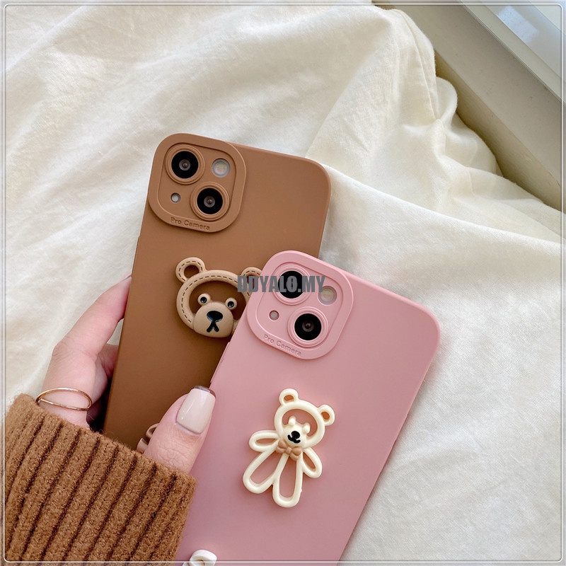 Ốp Điện Thoại In Hình Gấu Hoạt Hình Cho Realme 5 5i 6i 7i C17 8 Pro 4G 5G C3 C11 C12 C25 C25S C15 C20 C21 C11 2021