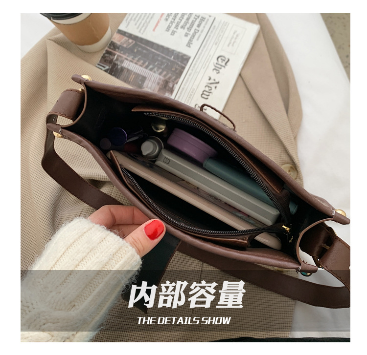 Túi Đeo Vai JASMIN NOIR Bằng Len Dáng Vuông Nhỏ Nhắn Đơn Giản Phong Cách Retro Cho Nữ