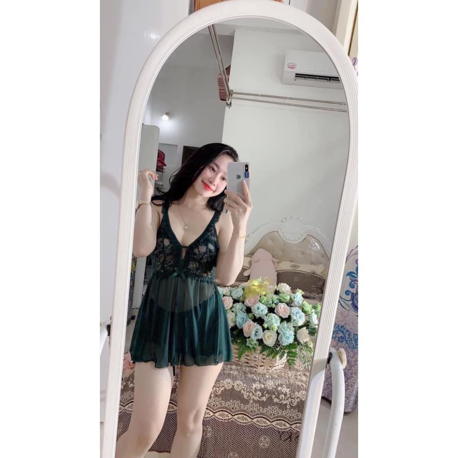 Váy Ngủ ren lưới dây đan lưng mã 3388 hàng cao cấp