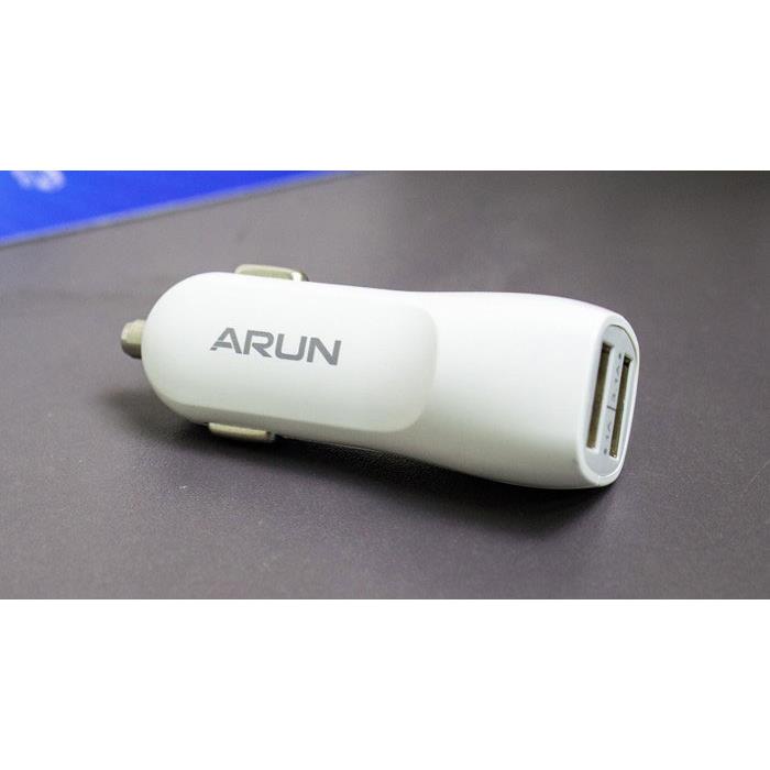 Tẩu Sạc xe hơi Arun Dual USB C201B, Hỗ trợ 2 cổng sạc USB 1A 2A, tương thích hầu hết tất cả các thiết bị.