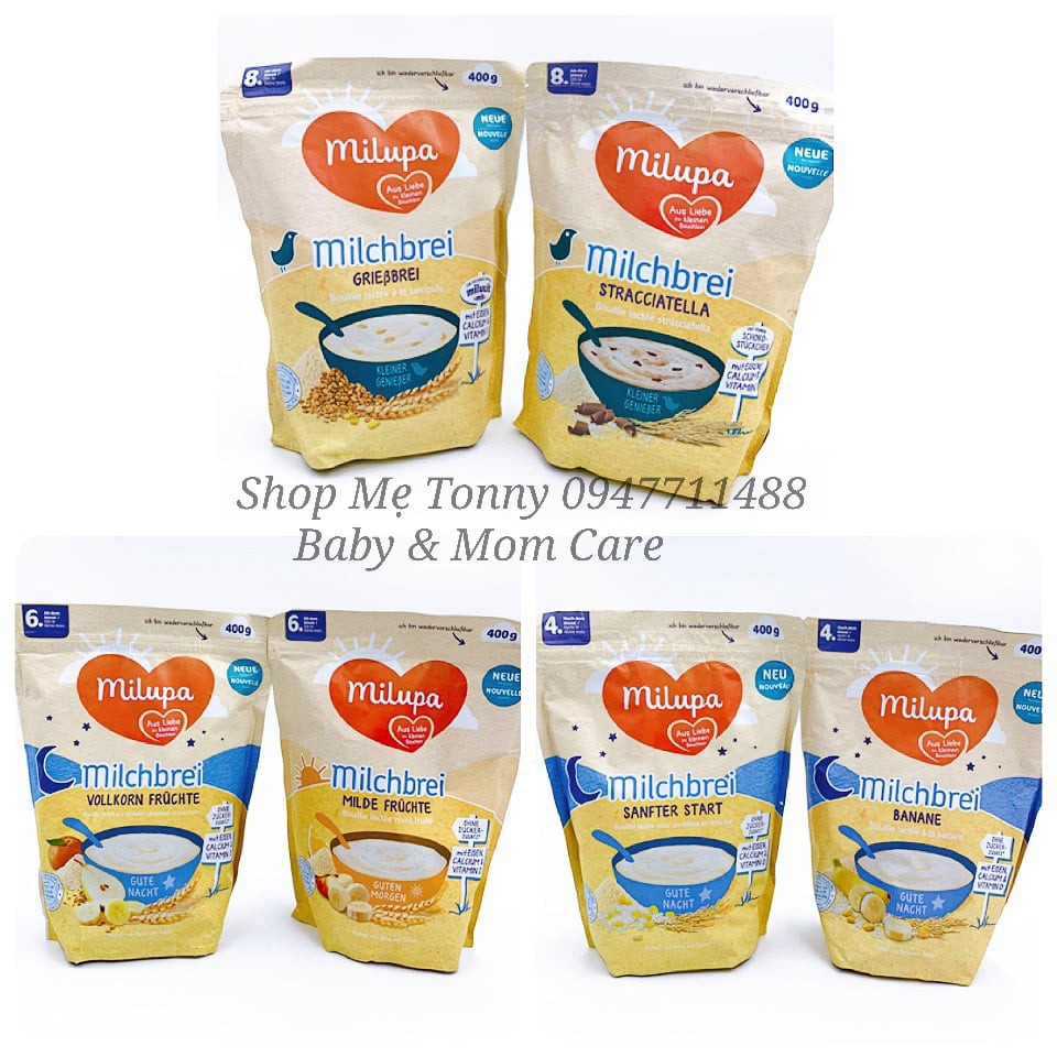 Bột ăn dặm MILUPA nội địa Đức cho bé 400g (DATE 2021)