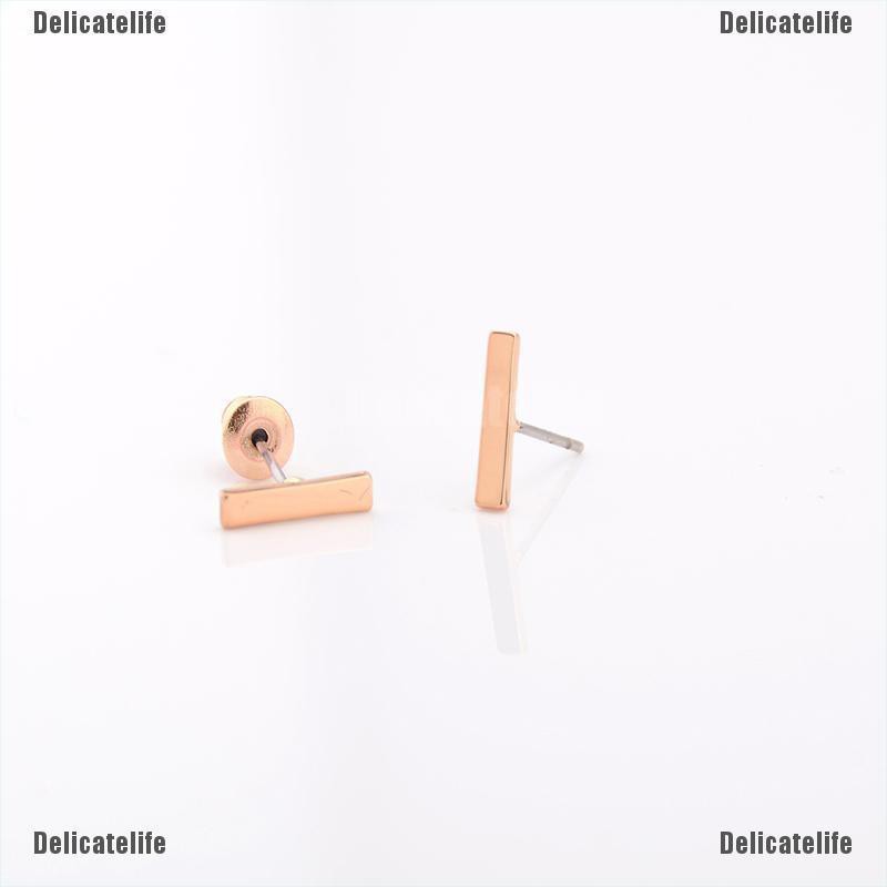 Đôi khuyên tai chữ T thiết kế đơn giản thời trang cho nữ