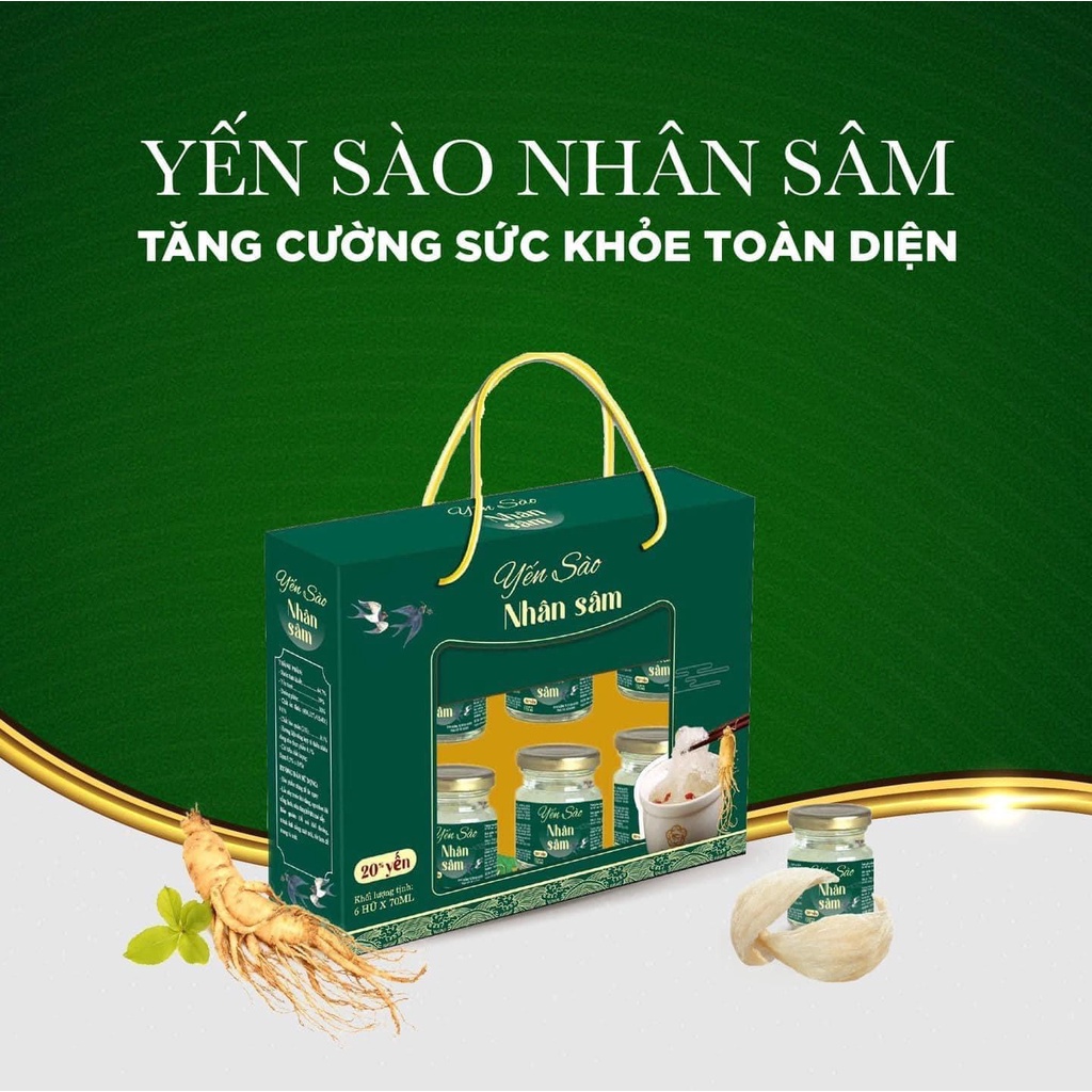 Yến Sào Nhân Sâm ( Hộp 6 hũ x 70ml )