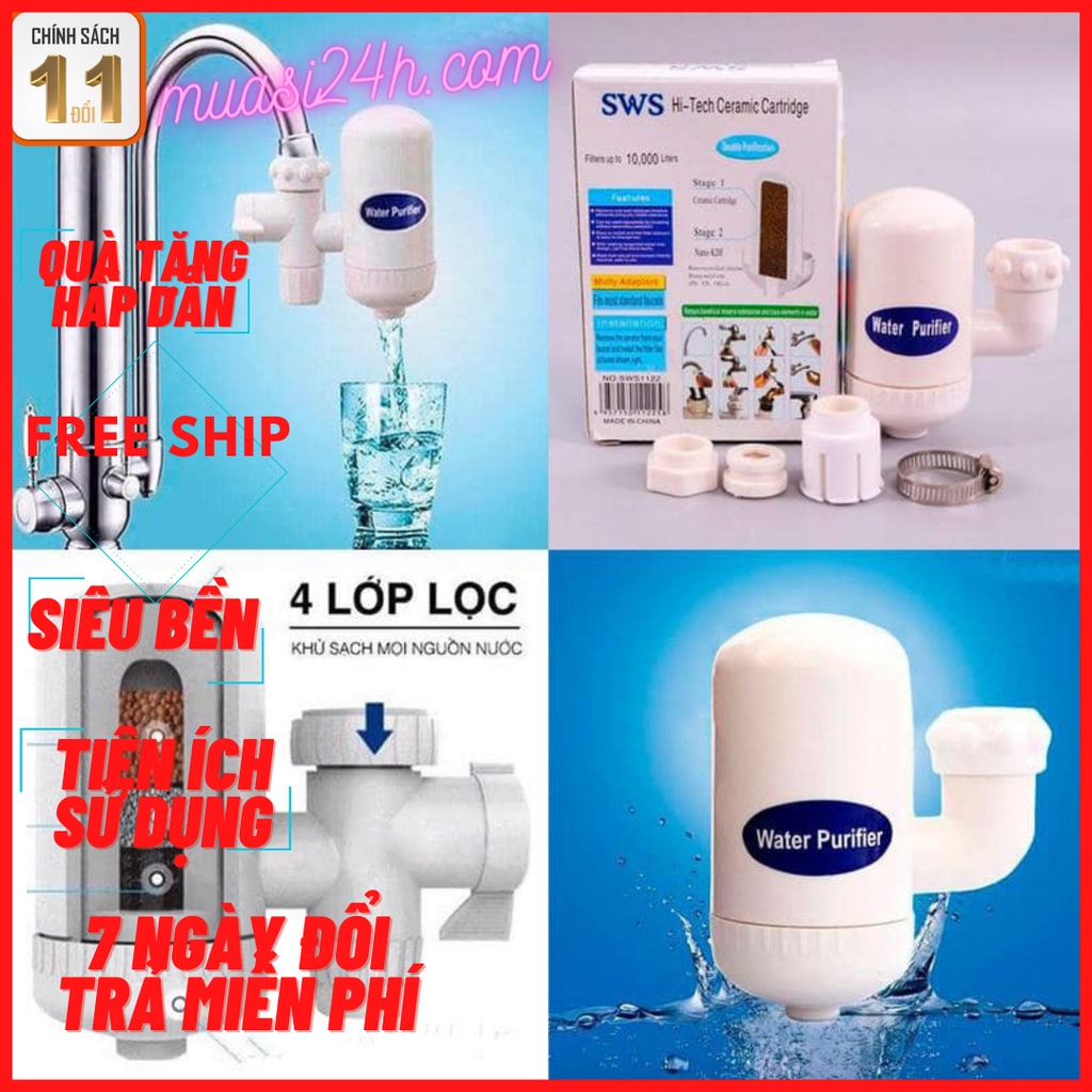 Đầu lọc vòi nước tại vòi 4 lớp lọc SWS loại lớn