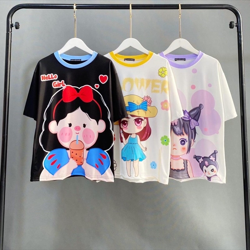 Áo Thun Tay Lở 3D Hoạ Tiết Búp Bê Ảnh Thật Shop Chụp