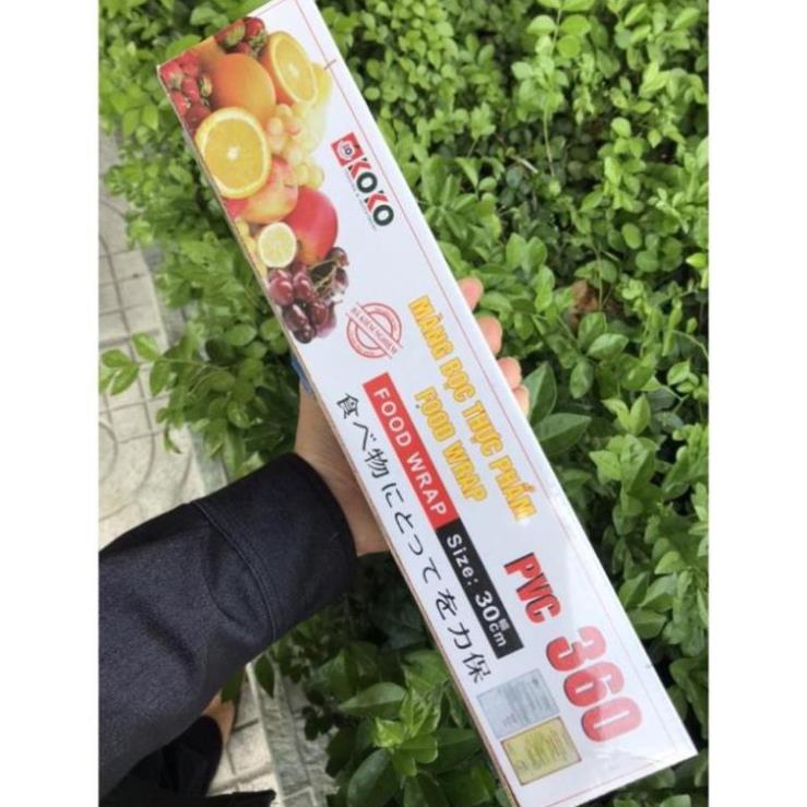 Màng bọc thực phẩm KOKO Food Wrap màng bao bảo quản thức ăn co giãn tốt (Dài 120m- khổ 30cm)