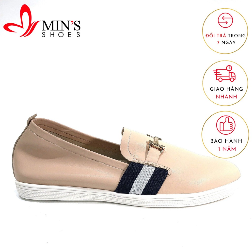 Min's Shoes - Giày Lười Da Thật GL63 Kem