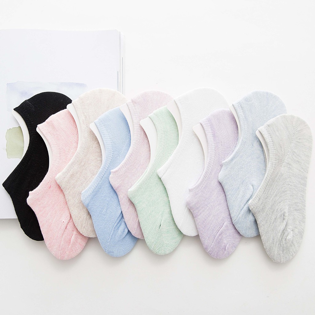 Vớ Lười Cổ Ngắn Nữ Màu Pastel