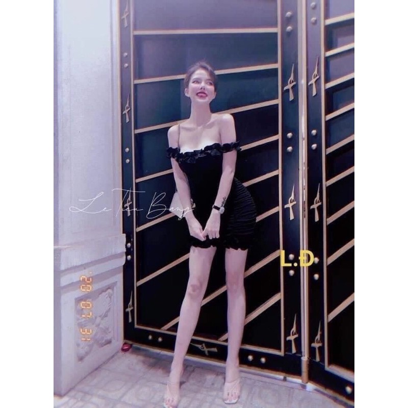 Váy body nhún trễ vai
