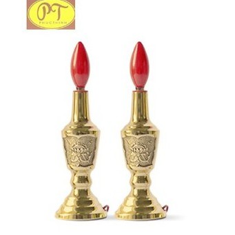 Đèn thờ cúng trái ớt bằng đồng - nhỏ (c16 x r7) và lớn (c25 x r9)