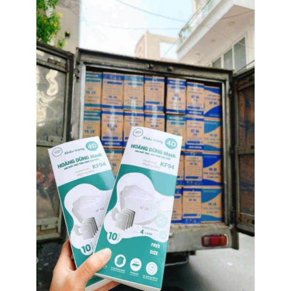 (HỘP/GÓI 10 CÁI)KHẨU TRANG Y TẾ KF94 HOÀNG DŨNG