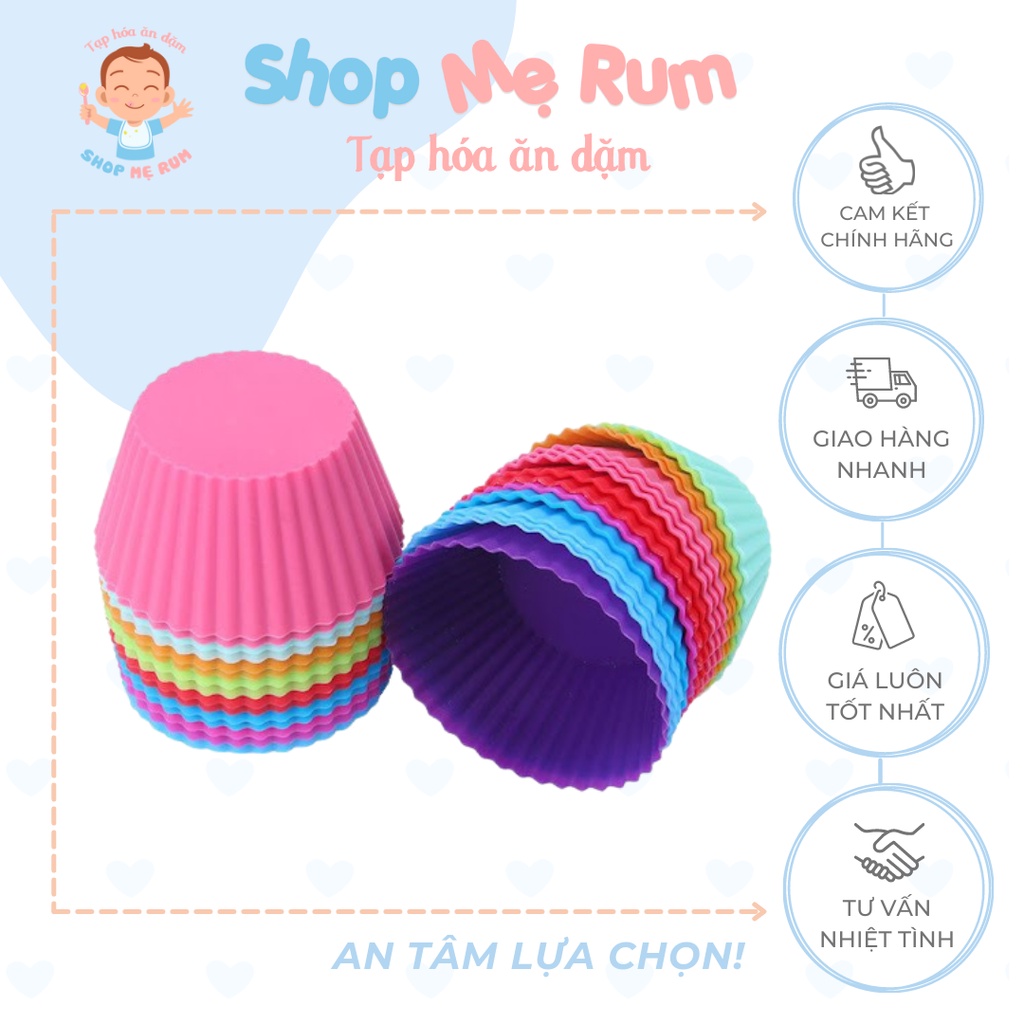 Khuôn Làm Bánh Cupcake/Muffin Silicon 7cm