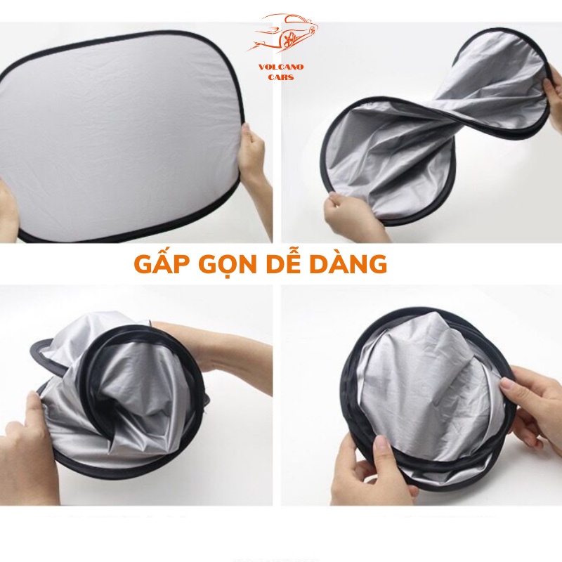 Tấm che nắng ô tô, tấm chắn nắng xe hơi tráng bạc combo 6 tấm chống nóng, cách nhiệt, phản quang loại tự dính đa năng