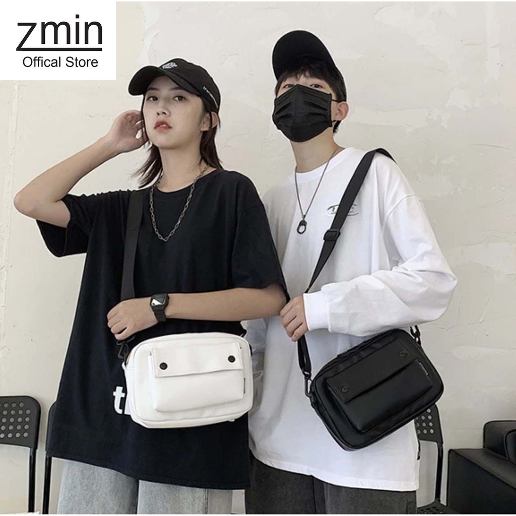 Túi đeo chéo da thời trang nam nữ unisex Zmin, chất liệu da cao cấp-T040