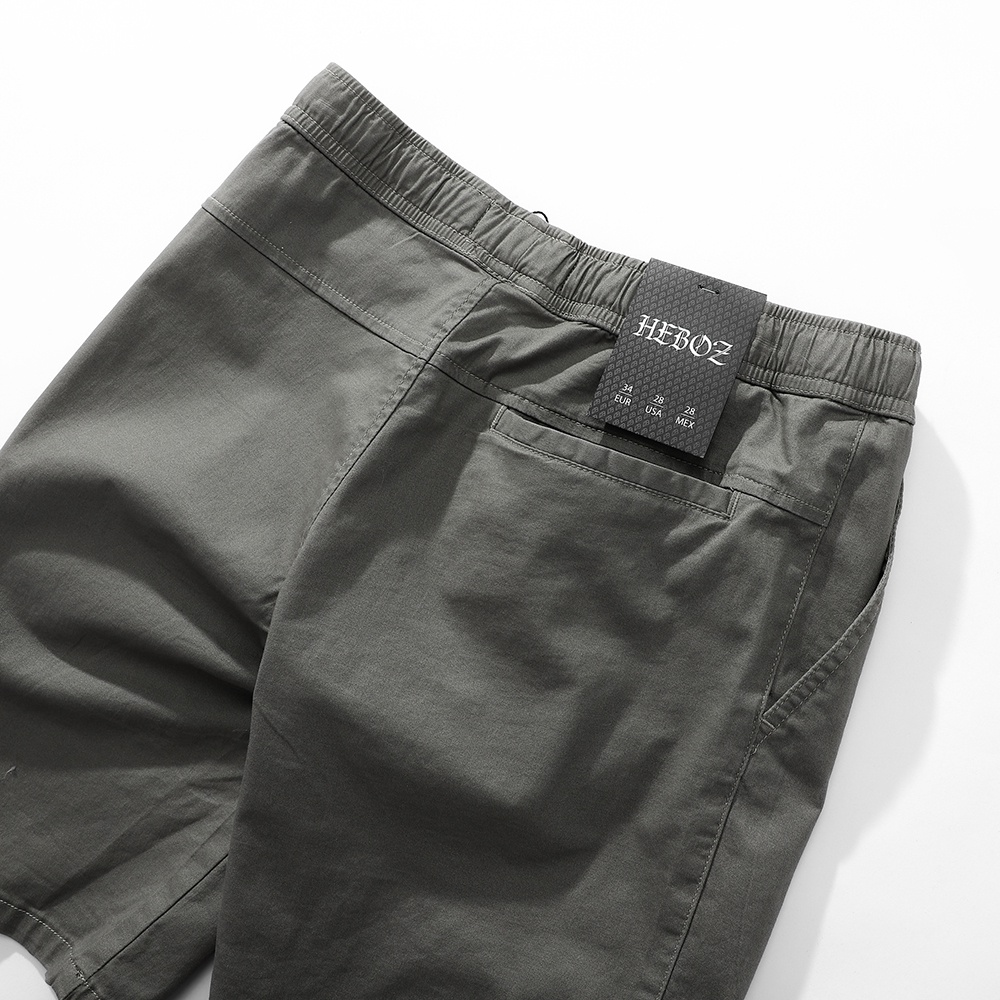 Quần short nam HEBOZ chất vải kaki, có 1 túi hộp cao cấp 3M - 00001243