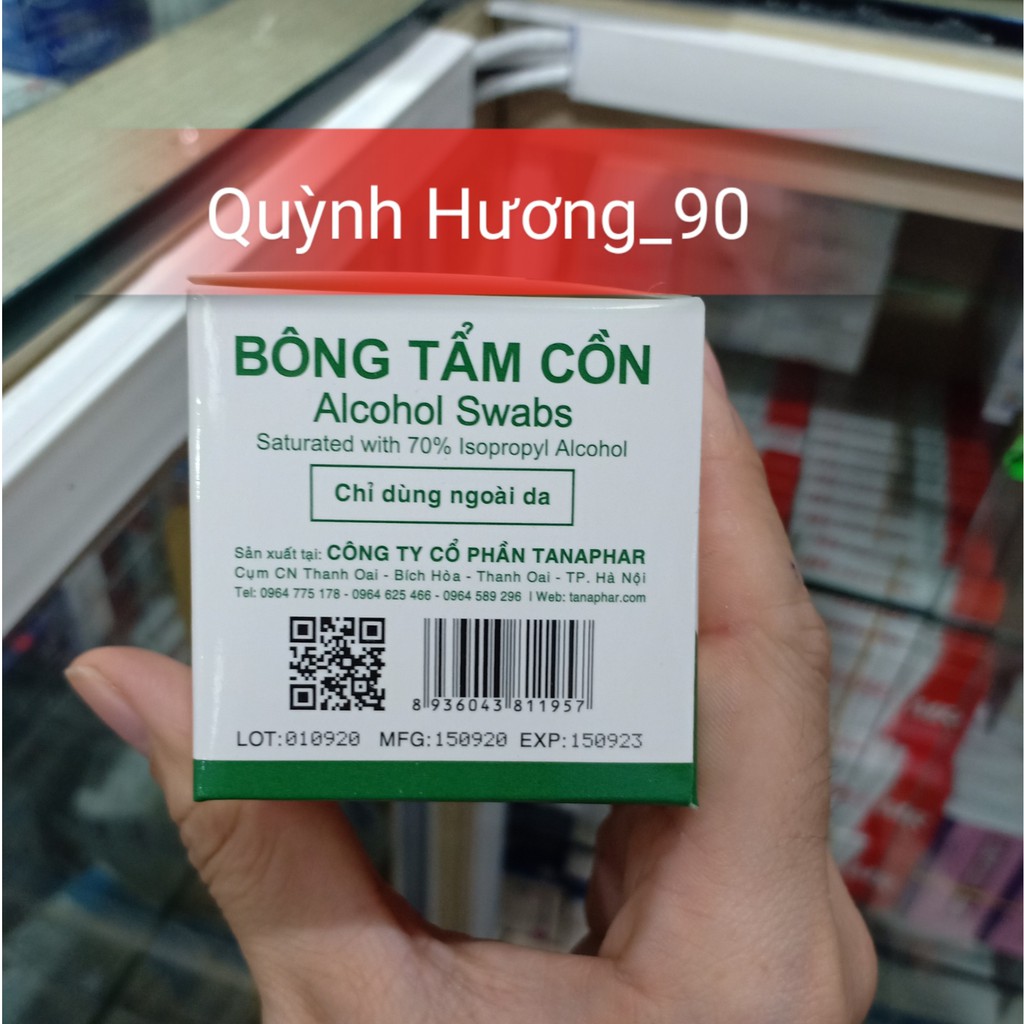 Bông tẩm cồn TANAPHAR 100 chiếc