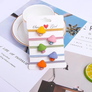Combo 5 dây cột tóc hình Nấm Dễ Thương