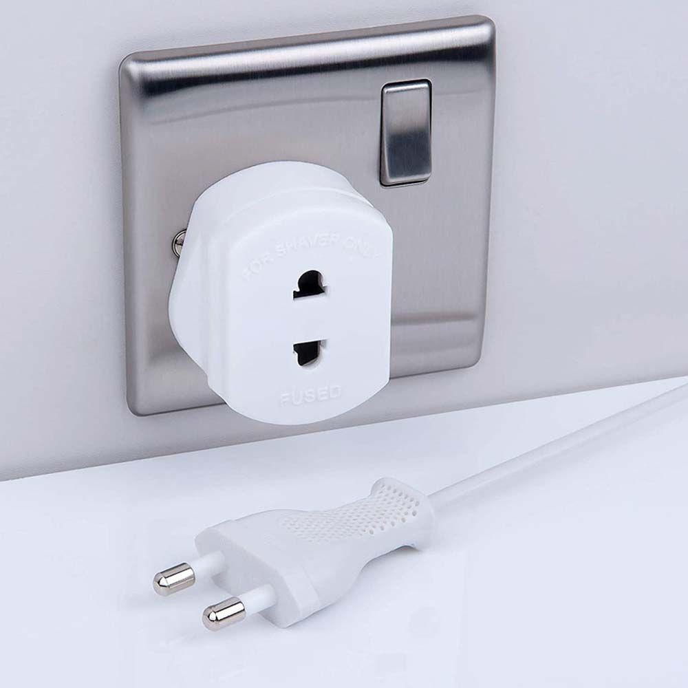 Phích Cắm Chuyển Đổi 1.6A 250V EU 2 Pin Sang 3 Chấu UK EU 2 Chấu Tiện Dụng