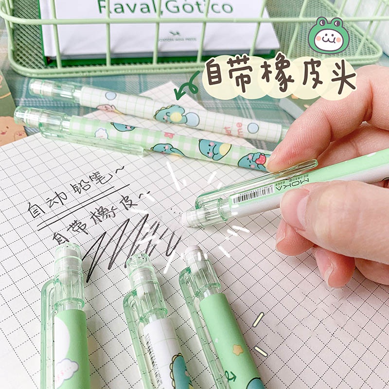 Bút Chì Bấm Ngòi 0.5mm Hình Khủng Long Dễ Thương