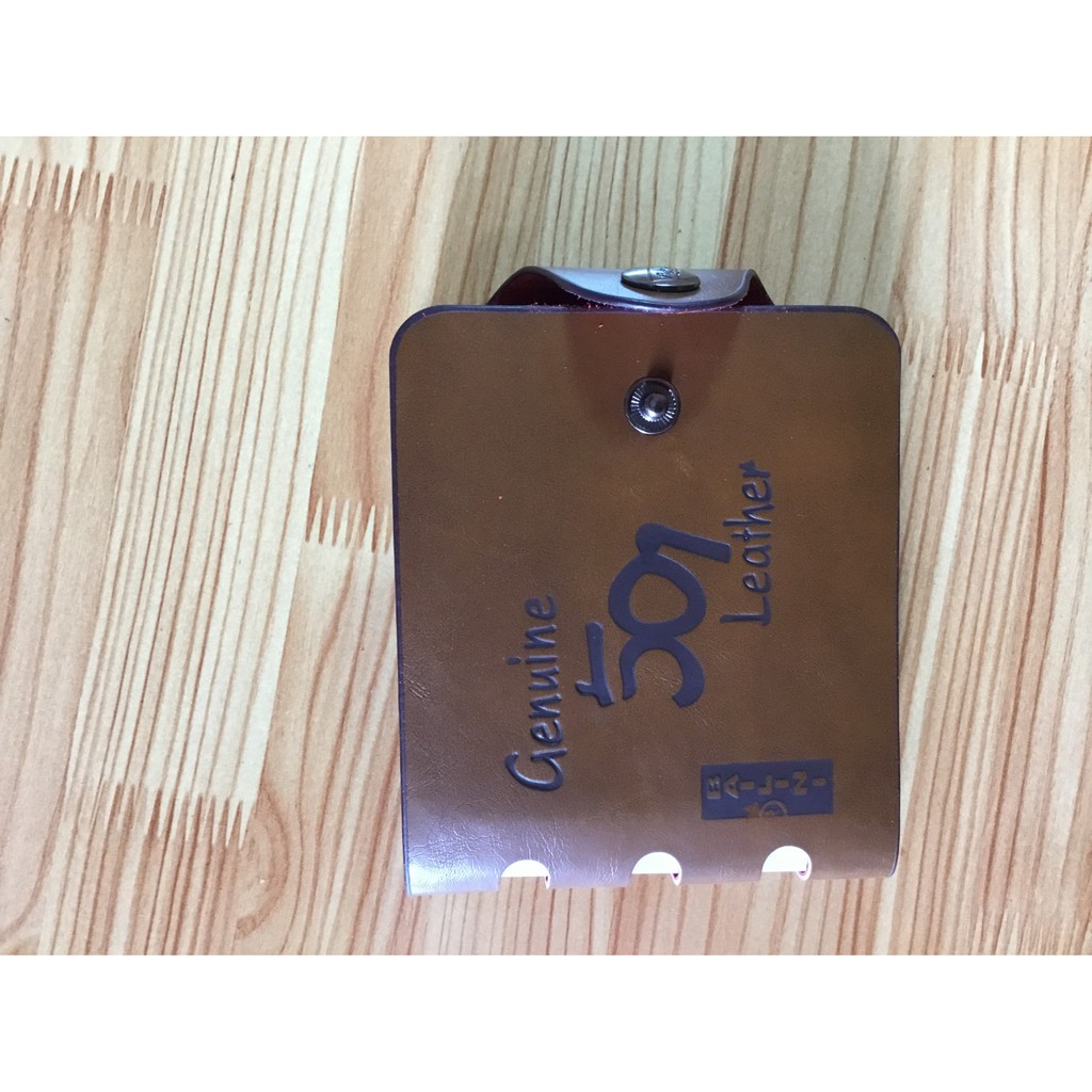 Ví da nam ngang bỏ túi nhiều ngăn hoa văn 501 có dây kéo - NF240