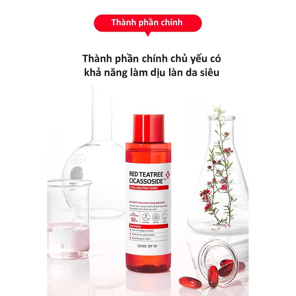 Nước Hoa Hồng Làm Dịu Da Chiết Xuất Tràm Trà Đỏ Some By Mi Red TeaTree Cicassoside Final Solution Toner 150ml