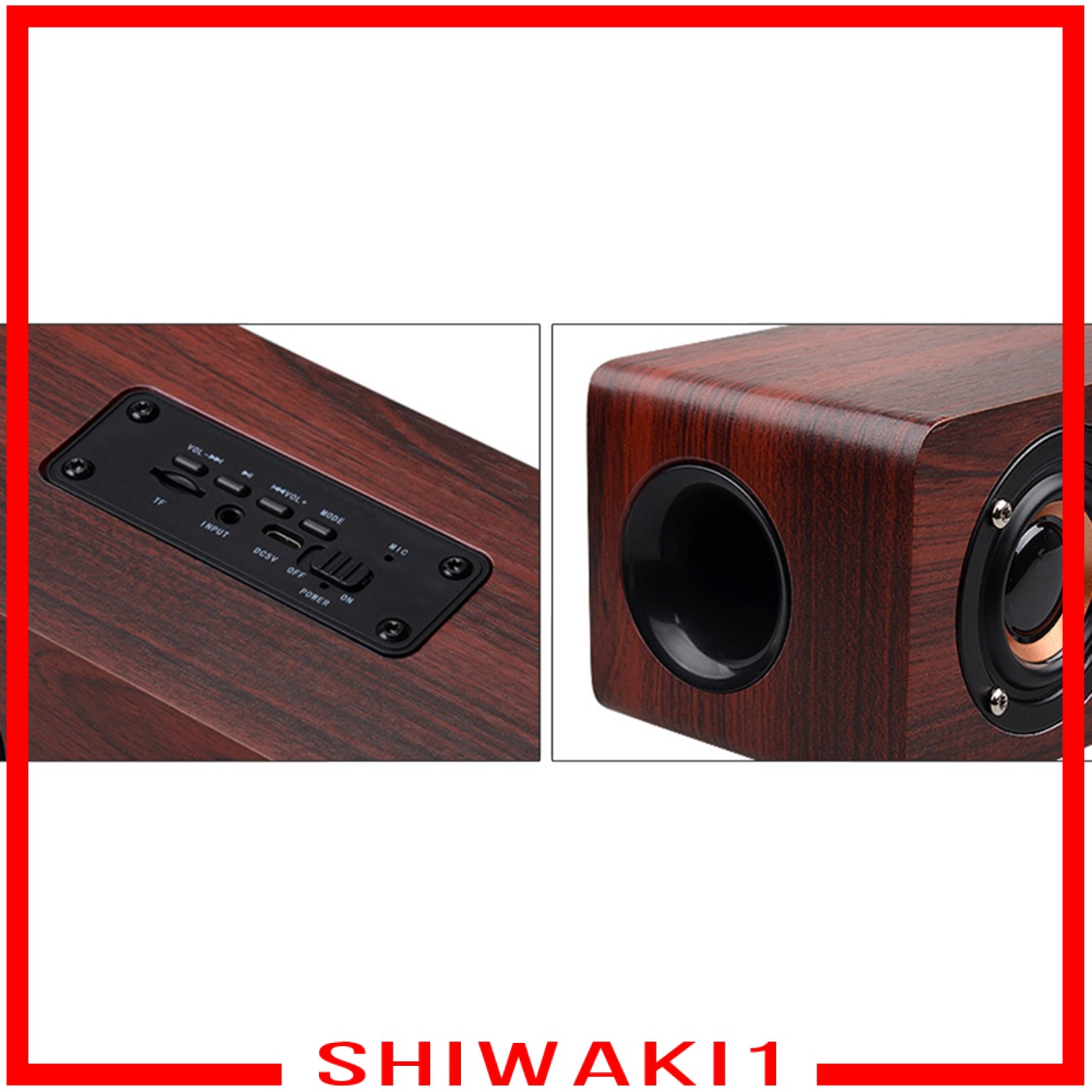 Loa Bluetooth Shiwaki1 Bằng Gỗ Âm Thanh Sống Động 380mm