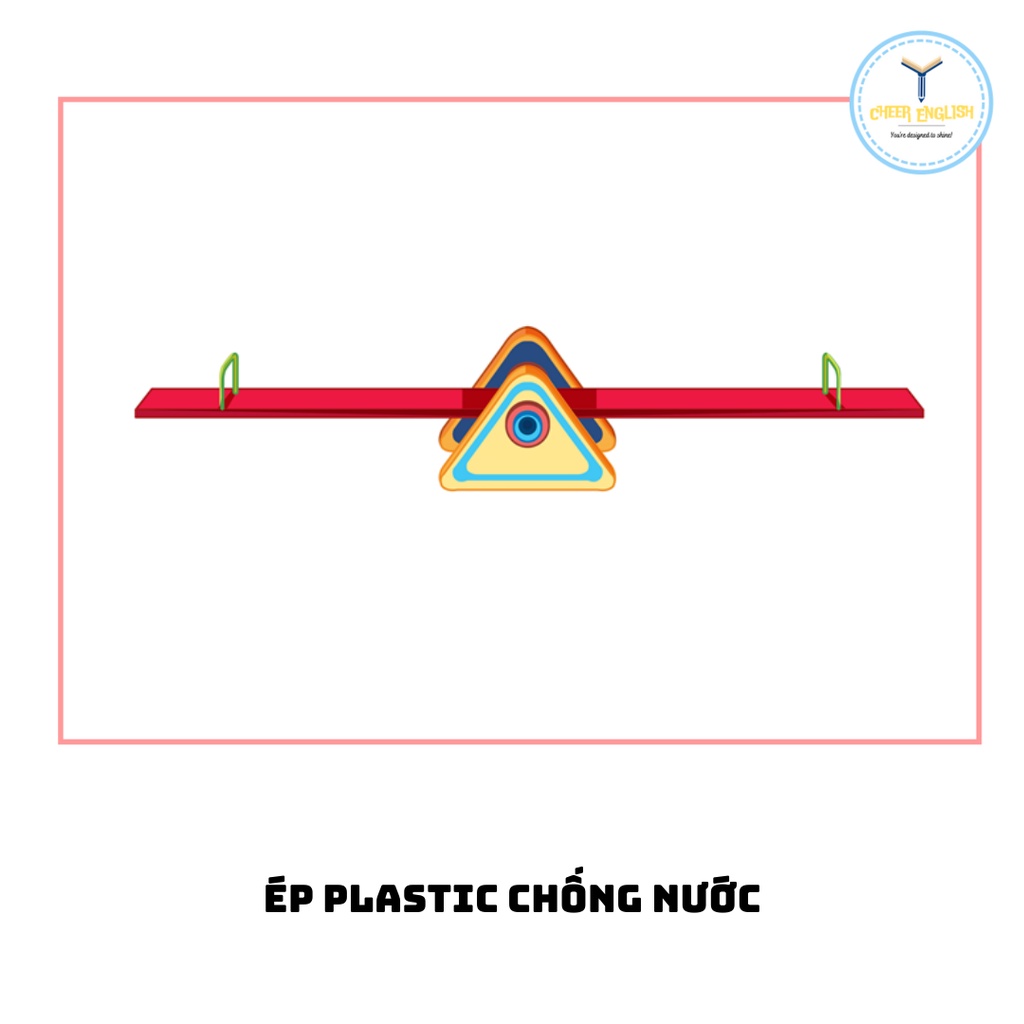 Flashcard chủ đề sân chơi thẻ học Tiếng Anh ép plastic