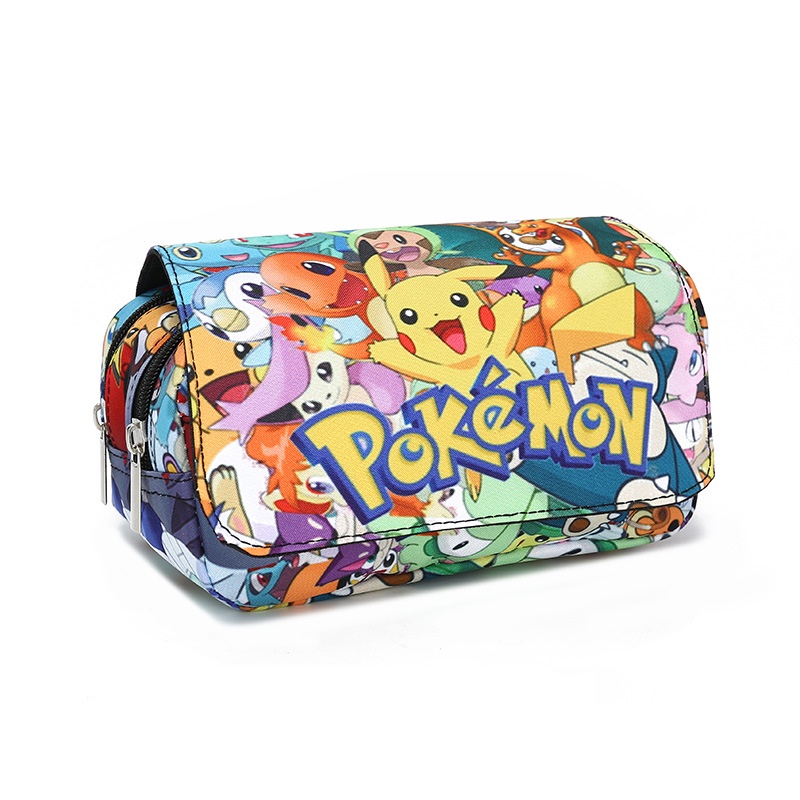 Hộp Bút Pokemon Pikachu Anime hộp bút cho bé lớn Túi Đựng Bút Chì In Hoạt Hình Dễ Thương