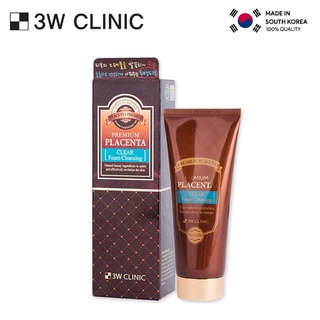 SỮA RỬA MẶT NHAU THAI CỪU PREMIUM PLACENTA FOAM CLEANSING 3W CLINIC 180ML