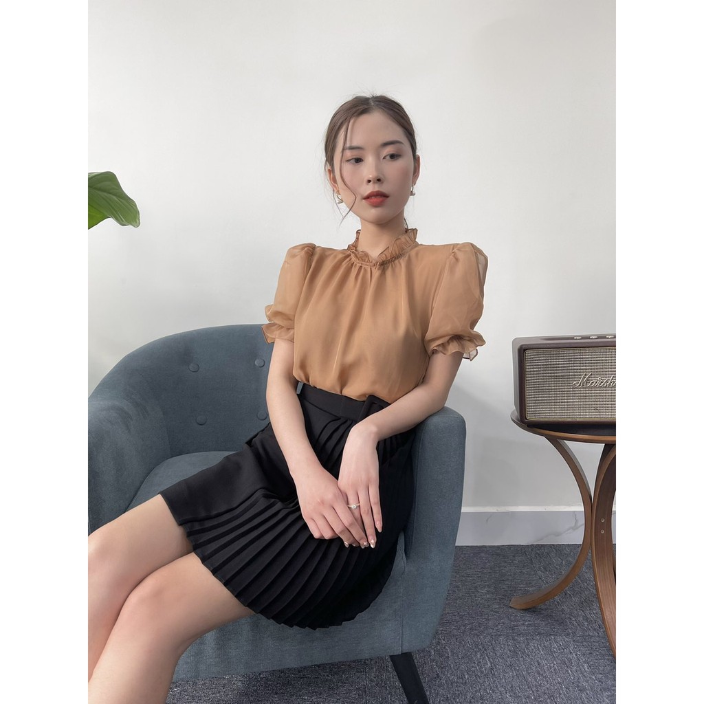 Áo sơ mi tơ tằm nữ HB HUONGBOUTIQUE - SM529