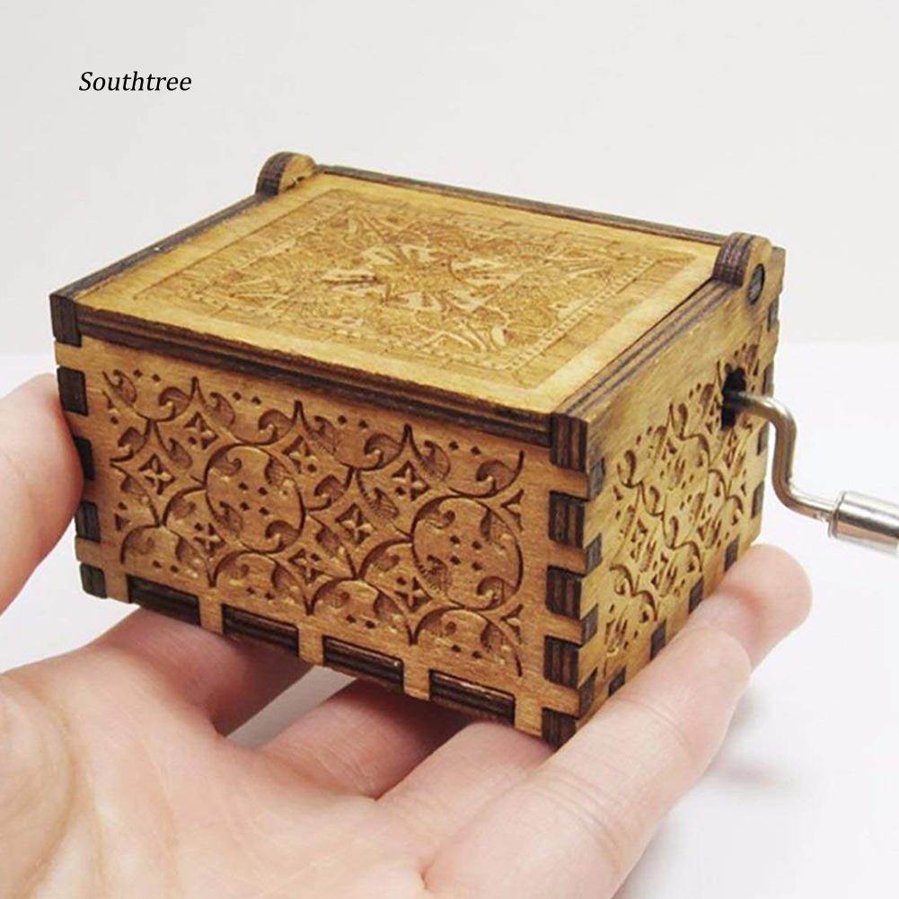 Hộp nhạc đồ chơi bằng gỗ khắc chữ &quot; Game of Thrones &quot; dành cho các bé