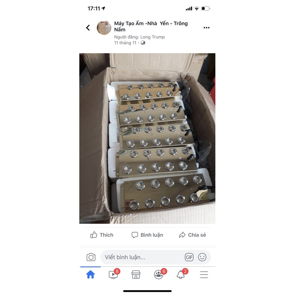 Vĩ tạo ẩm siêu âm 10 mắt Milotech