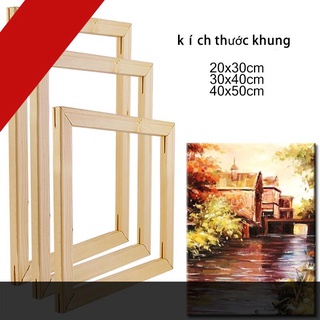 [ hot sale ] Khung gỗ 20X30cm / 30X40cm / 40x50cm cho tranh tự làm DIY