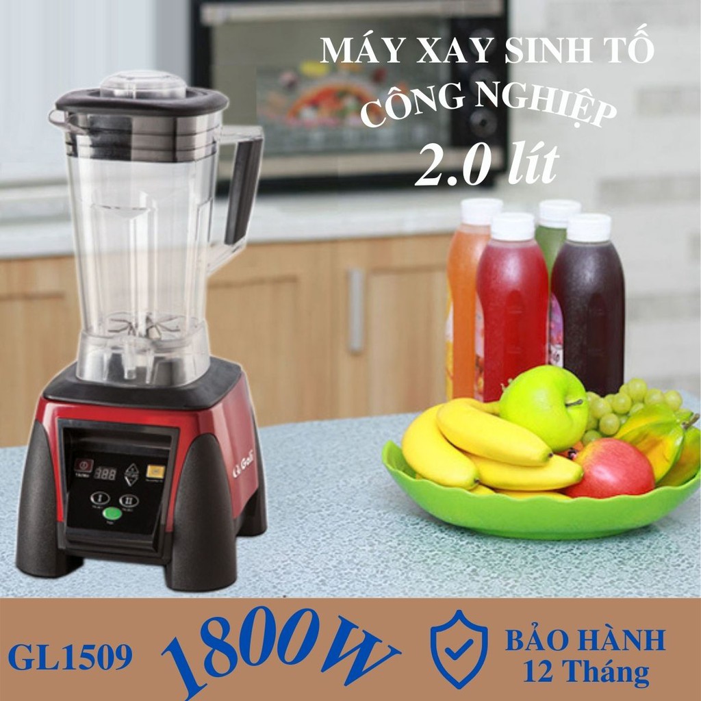 Máy Xay Sinh Tố Công Nghiệp Đa Năng GL1509 Dung Tích 2 Lít, Công Suất 1800W, Chuyên Dùng Cho Nhà Hàng, Quán Hay Gia Đình