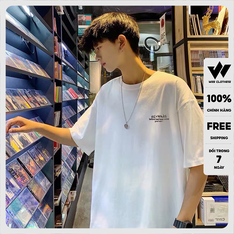 Áo thun tay lỡ WIIS phông unisex form rộng thun cotton KAO thời trang nam nữ oversize