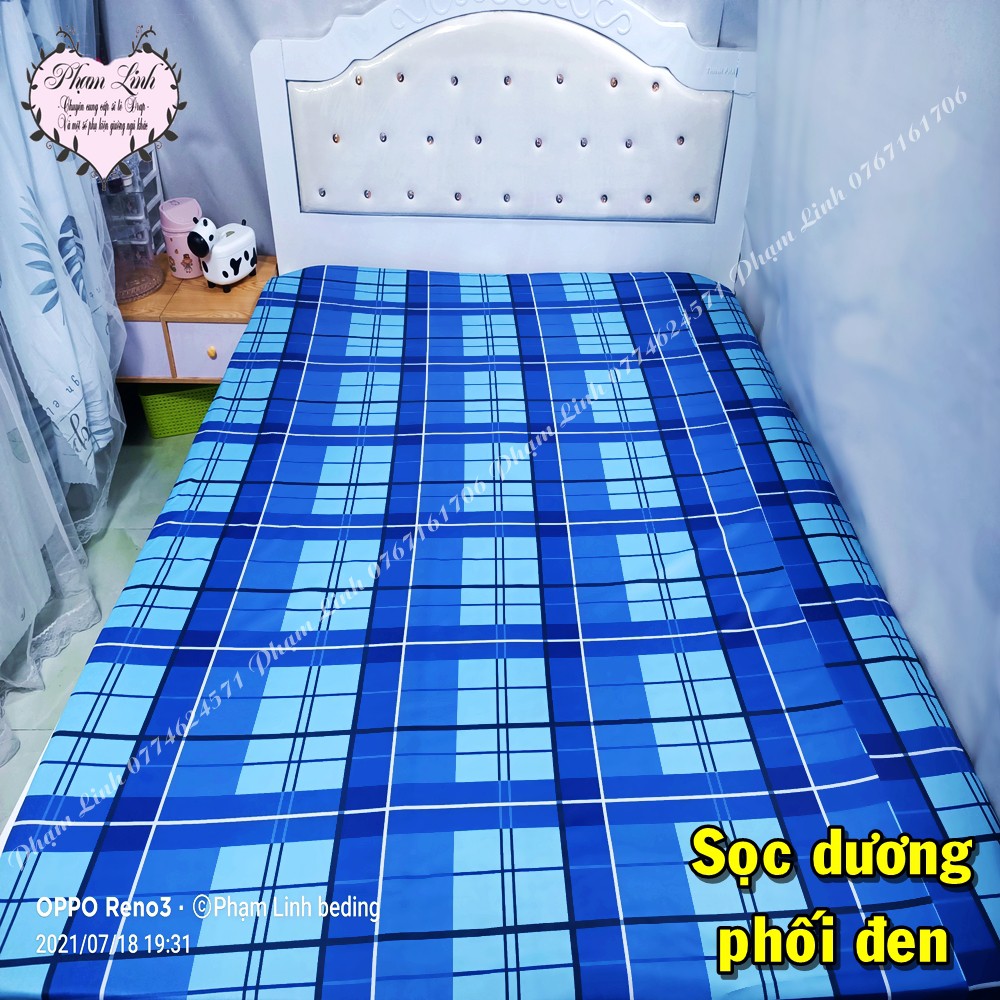 [1m6*2m*16-25cm] Drap lẻ Ga trải giường bo chun vải Thun lạnh Việt Nam sợi Jersay (sẹc xây) Chỉ 1 drap độ dày drap 3 tấc