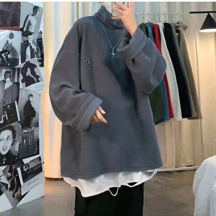 [ Mã 12FASHIONSALE1 giảm 10K đơn 50K ] Áo Sweater cổ lọ chất nhung dày dặn ấm áp cho nam giới size M-2XL | BigBuy360 - bigbuy360.vn
