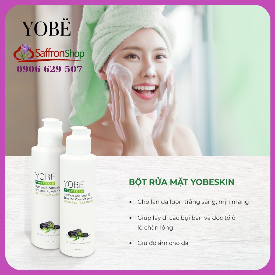 Bột Rửa Mặt Thải Độc Da Enzym và Than Tre Hoạt Tính Yobeskin | BigBuy360 - bigbuy360.vn