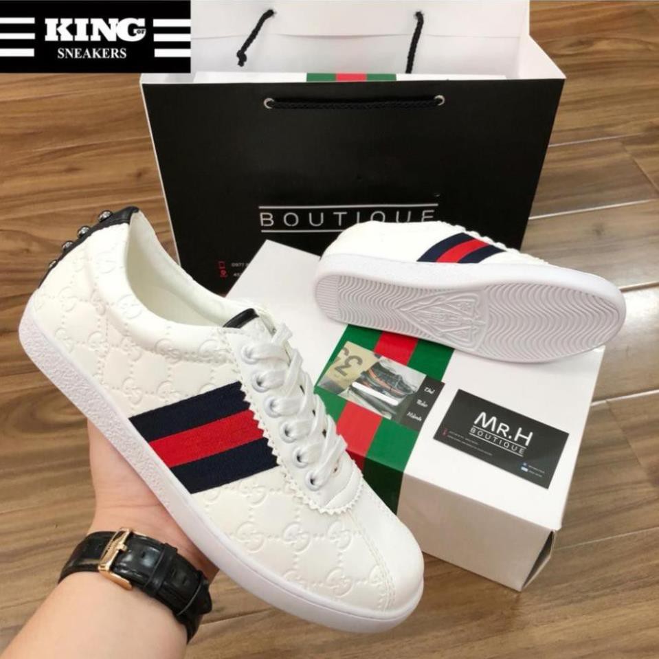 Giày nam thể thao sneaker cao cấp màu trắng cho học sinh đi học Hot Trend SPOST ...