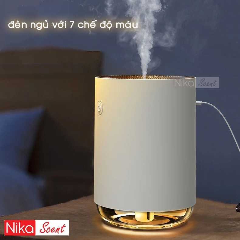 Nikascent Máy xông khuếch tán tinh dầu công nghệ mới (phun sương Nano, thơm phòng, tạo độ ẩm)