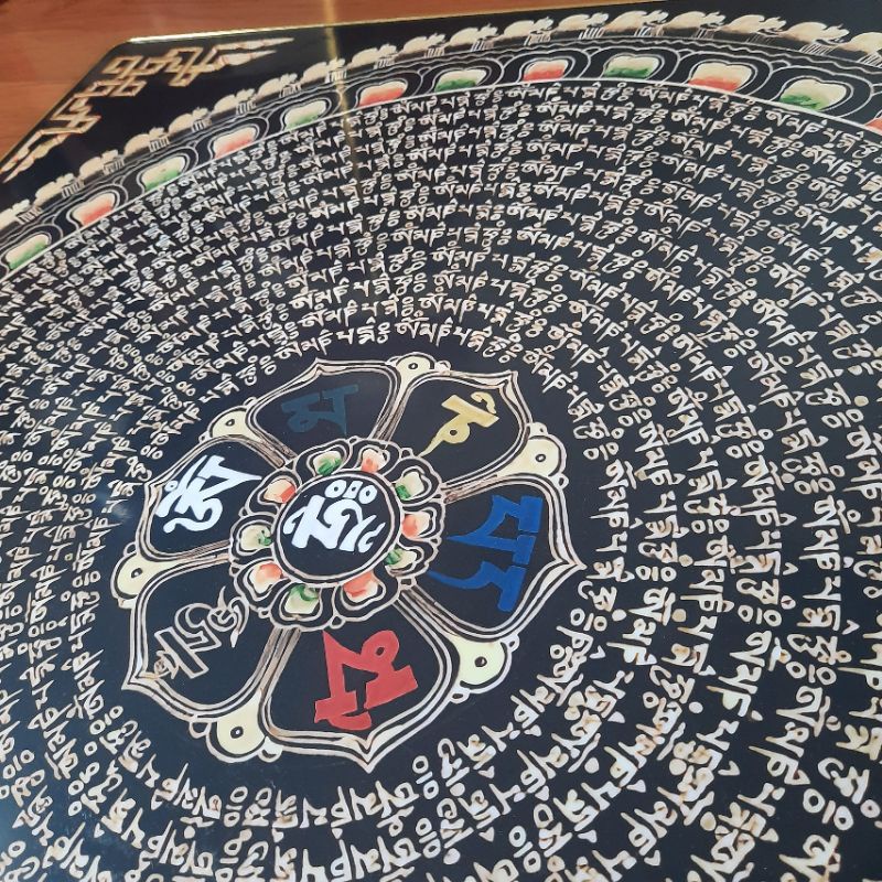 Tranh Mandala Om Mani Padme Hum 60x60